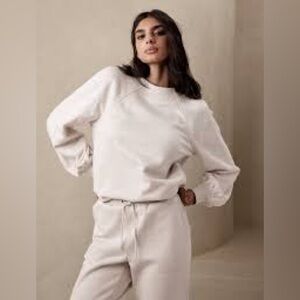 Banana Republic Women’s Fleece Sweatshirt (Light Oatmeal)